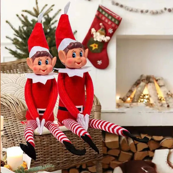 Christmas Plush Leg Elf Doll Ornaments Boys and Girls Elf Toy Dolls New Year Home Decorations Christmas Tree Ornaments