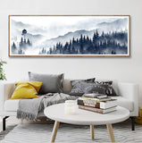Modern Landscape Fog Forest Mountain Nordic Poster Prints Wall Art Canvas Paintings POP Pictures for Living Room Home Decorative