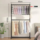 25mm Thick Double Coat Racks Clothing Racks for Hanging Clothes Household Floor Type Bedroom Clothes Rack Stand Garment Rack