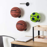 Wall Mounted Basketball Storage Rack Iron Multi-purpose Football Ball Holder Hat Storage Space Saving Hanging Rack Room Decor