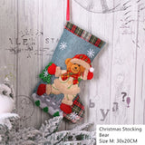 New Year Christmas Stocking Sack Xmas Gift Candy Bag Noel Christmas Decorations for Home Natal Navidad Sock Christmas Tree Decor