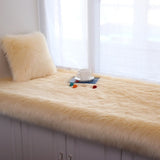 Long Hair Solid Carpet  Living Room Deco Artificial Skin Rectangle Fluffy Mat Pad Anti-Slip Chair Sofa Cover Plain Area Rugs
