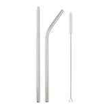 Reusable Drinking Straw 18/10 Stainless Steel Straw Set High Quality Metal Colorful Straw With Cleaner Brush Bar Party Accessory