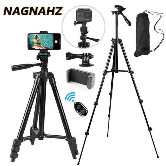 Mobile Phone Tripod Stand 40inch Universal Photography for Gopro iPhone Samsung Xiaomi Huawei Phone Aluminum Travel Tripode Para