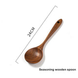 Thailand Teak Natural Wood Tableware Cooking Spoons Scoop