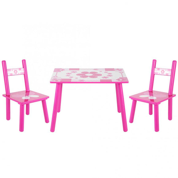 Childrens Wooden Table and Chair Set for Kids