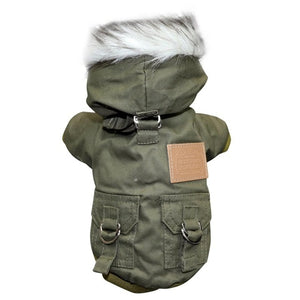 Pet Cats and Dogs Winter Warm Down Jacket Jacket Medium and Small Dog Chihuahua Hooded Clothes Lightweight Hoodie