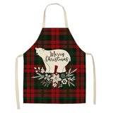 Linen Merry Christmas Apron Christmas Decorations for Home Kitchen
