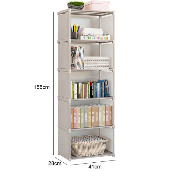 Fashion Simple Non-woven Bookshelves Two-layer Dormitory Bedroom Storage Shelves Bookcase Children's Assembly Bookcase