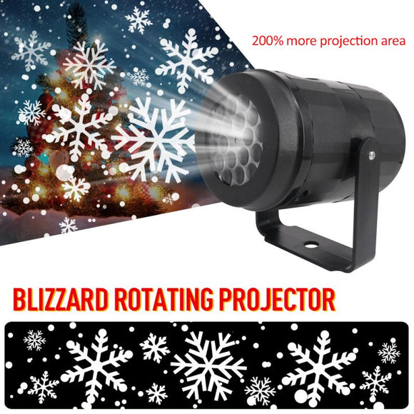 New Christmas Snowflake Laser Projector Light Lamp Rotating LED Stage Lighting Effect