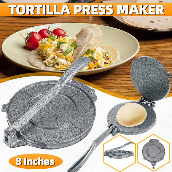 20CM Tortilla Aluminum Foldable Home Kitchen Flour Corn Baking Press Maker Tool
