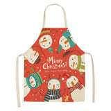 Linen Merry Christmas Apron Christmas Decorations for Home Kitchen