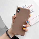 Luxury Thin Soft Color Phone Case For Iphone 7 8 6 6s Plus 5s Se Silicone Back Cover Capa For Iphone X Xs 11 Pro Max Xr 12 Mini