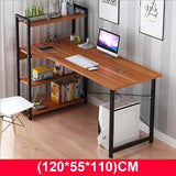Upgraded Computer Laptop Desk 47" Modern Style Computer Desk with 4 Tiers Bookshelf for Home Office Studying Living Room