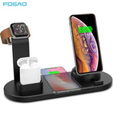 4 in 1 Wireless Charging Stand For Apple Watch 6 5 4 3 iPhone 12 11 X XS XR 8 Airpods Pro 10W Qi Fast Charger Dock Station