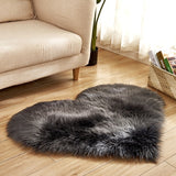 Heart Shape Fluffy Rugs Washable Faux Fur Rug For Kids Bedroom Home Decoration Sofas Cushions Mat Soft Carpet Sheepskin Rug D30
