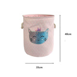 Baby Laundry Basket Cute Dinosaur  Foldable Toy Storage Bucket Picnic Dirty Clothes Basket Box Canvas Organizer Cartoon Animal