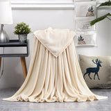Coral Fleece Flannel Blankets For Beds Faux Fur Mink Throw Solid Color Sofa Cover Bedspread Soft Warm Winter Plaid Plush Blanket