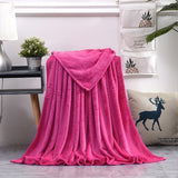 Coral Fleece Flannel Blankets For Beds Faux Fur Mink Throw Solid Color Sofa Cover Bedspread Soft Warm Winter Plaid Plush Blanket