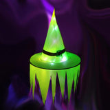 Glowing Witch Hat LED Light Cosplay Pops Halloween Outdoor Garden Indoor Yard Tree Decor Halloween Witch Hats Costume Props 1pcs