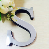 letters  English Acrylic Sticker Love Characters Home Decoration  3d Mirror Wall Stickers Alphabet Logo