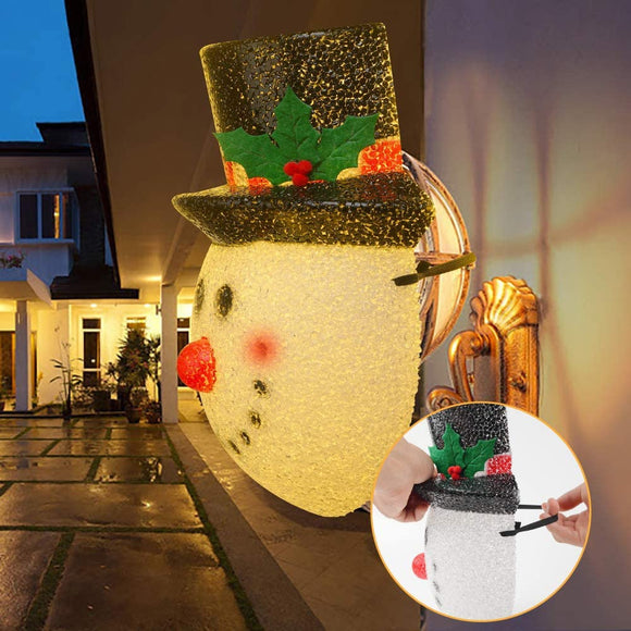 1pc/2PC Christmas Snowman Porch Light Cover New Year 2021 Decorations Wall Lamp Lampshade Fits Standard Outdoor Porch Lamp Decor