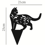 Halloween Props Black Cat Silhouette Halloween Yard Sign Lawn Stakes Terror Party Supplies Interesting Halloween Decoration