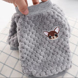 Warm Fleece Pet Clothes Cute Fruit Print Coat Small Medium Dog Cat Shirt Jacket Teddy French Bulldog Chihuahua Winter Outfit