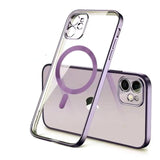 Original Magsafe Magnetic Wireless Charging Plating Case For iPhone 12 11 Pro Max 12 Mini 13 Back Phone Cover Accessories