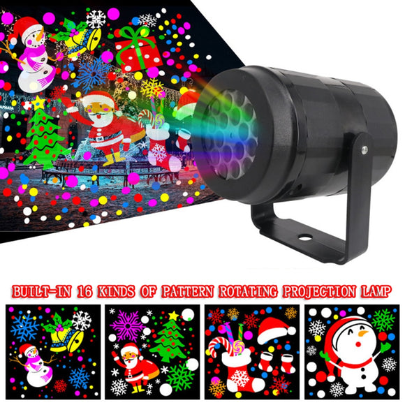 Christmas Laser Projector Indoor Outdoor Light 16 Patterns For Christmas New Year Stage Disco Home Party Decor High-brightness