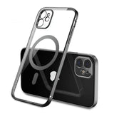 Original Official Magsafe Magnetic Wireless Charging Plating Case For iPhone 13 12 11 Pro Max Mini Back Phone Cover Accessories