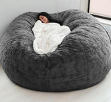Giant Fur Bean Bag Cover Big Round Soft Fluffy Faux Fur BeanBag Lazy Sofa Bed Cover Living Room Furniture